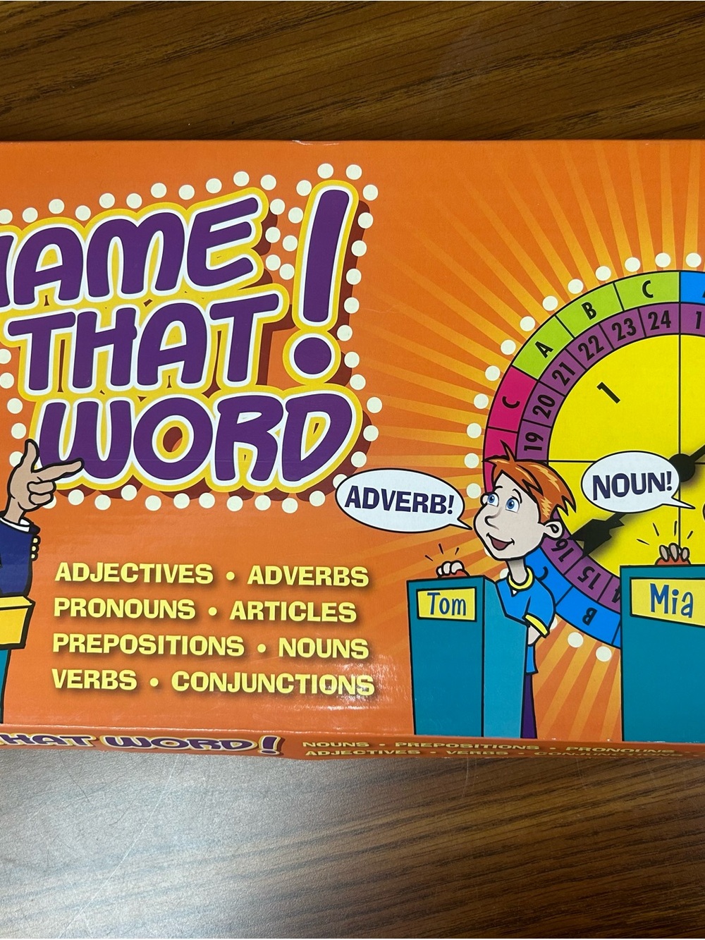 Name That Word! Party Game - Orange Educational Word Game